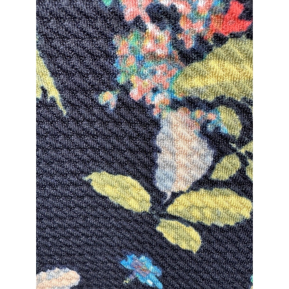 MEDIUM Love Tree Floral Textured Navy Zip Jacket Lightweight - Picture 6 of 8